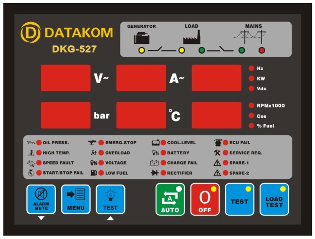 DATAKOM DKG-527 Контролер автоматичного керування генератором з J1939