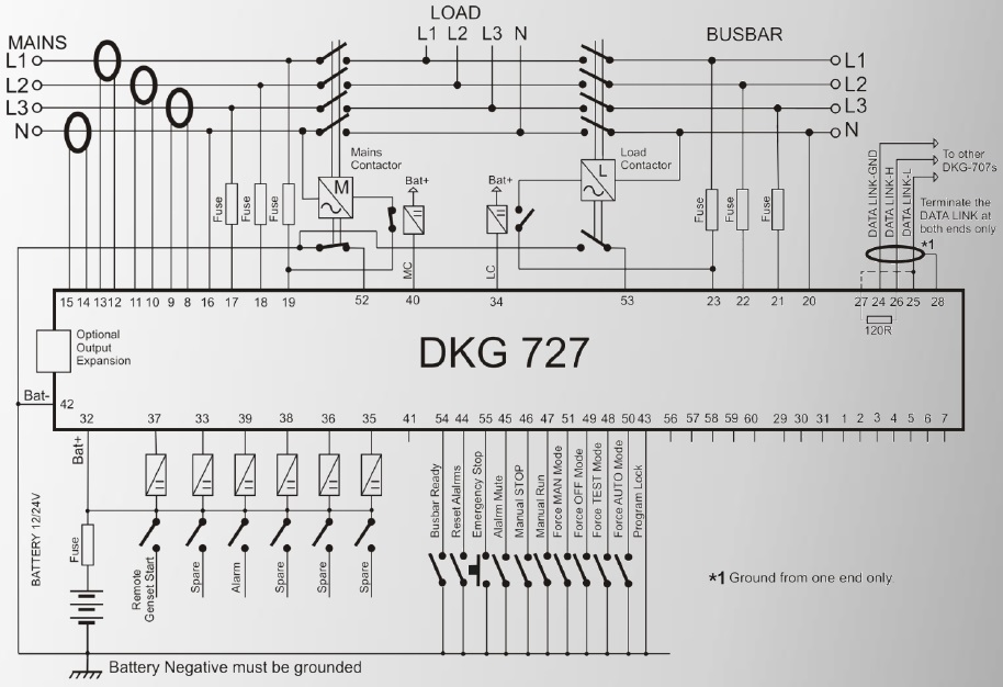 DATAKOM DKG-727 Контролер паралельної роботи групи генераторів із зовнішньою мережею