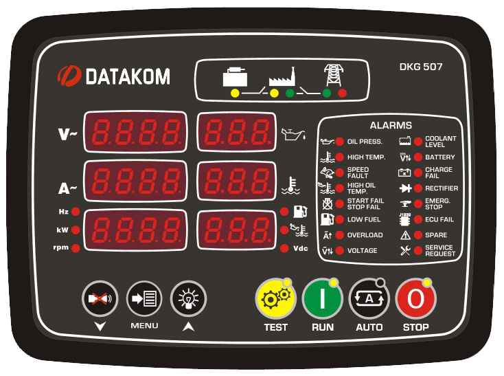 DATAKOM DKG-507 CAN Контролер генератора з автоматичним введенням резерву з інтерфейсом J1939