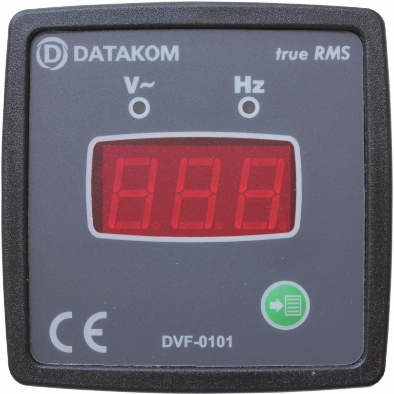 DATAKOM DVF-0101 Вольтметр-частотомір, 1 фаза, 72x72mm