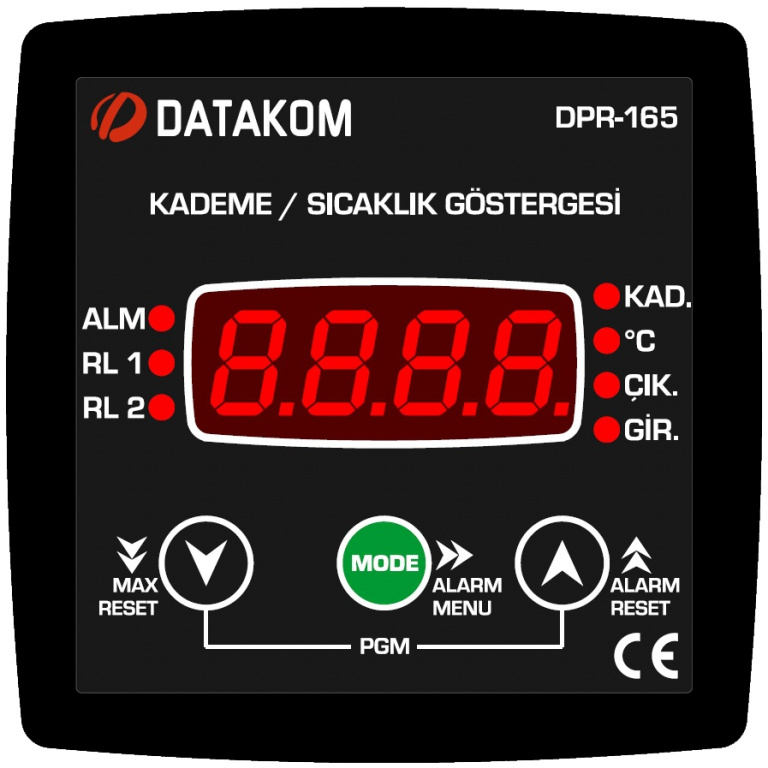 DATAKOM DPR-165 Контролер індикації кроку трансформатора з тепловим захистом