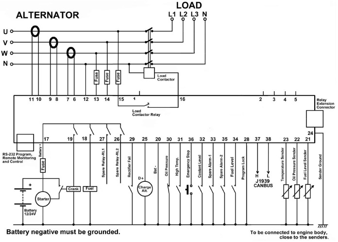 DATAKOM DKG-537 Контролер ручного та дистанційного керування генератором з J1939