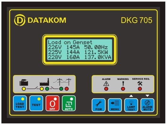 DATAKOM DKG-705 Контролер автоматичного керування генератором та синхронізації із зовнішньою мережею та J1939 інтерфейсом