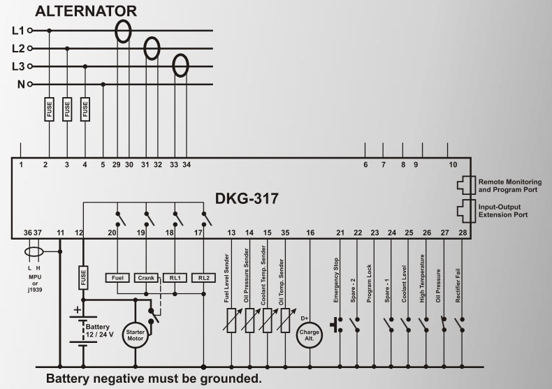 DATAKOM DKG-317 CAN Контролер ручного та дистанційного керування генератором