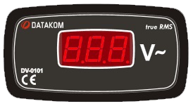 DATAKOM DV-0101 Вольтметр, 1 фаза, 96x48мм