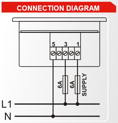 DATAKOM DV-0101 Вольтметр, 1 фаза, 96x96мм