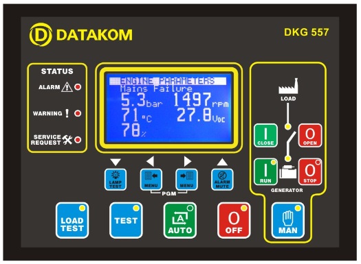 DATAKOM DKG-557 Контролер ручного та дистанційного керування генератором з J1939