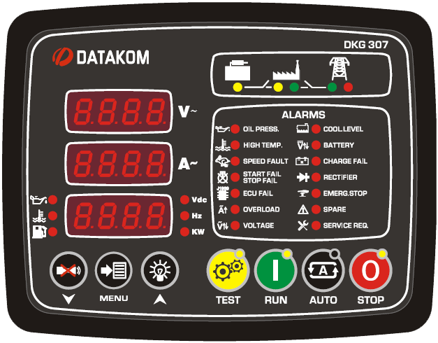 DATAKOM DKG-307 MPU Контролер автоматичного керування генератором та введення резерву