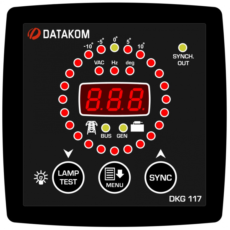 DATAKOM DKG-117, 96x96mm Контролер синхронізації з контрольним реле
