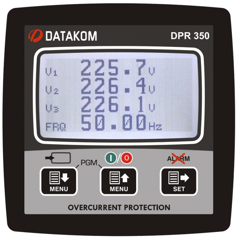 DATAKOM DPR-350 Мережевий аналізатор з багатофункціональним реле захисту, дж. живлення 19-150VDC