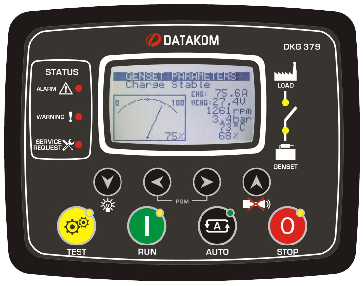 DATAKOM DKG-379-MPU-ANL Багатофункціональний контролер керування генератором постійного струму 0-10V аналоговий вихід