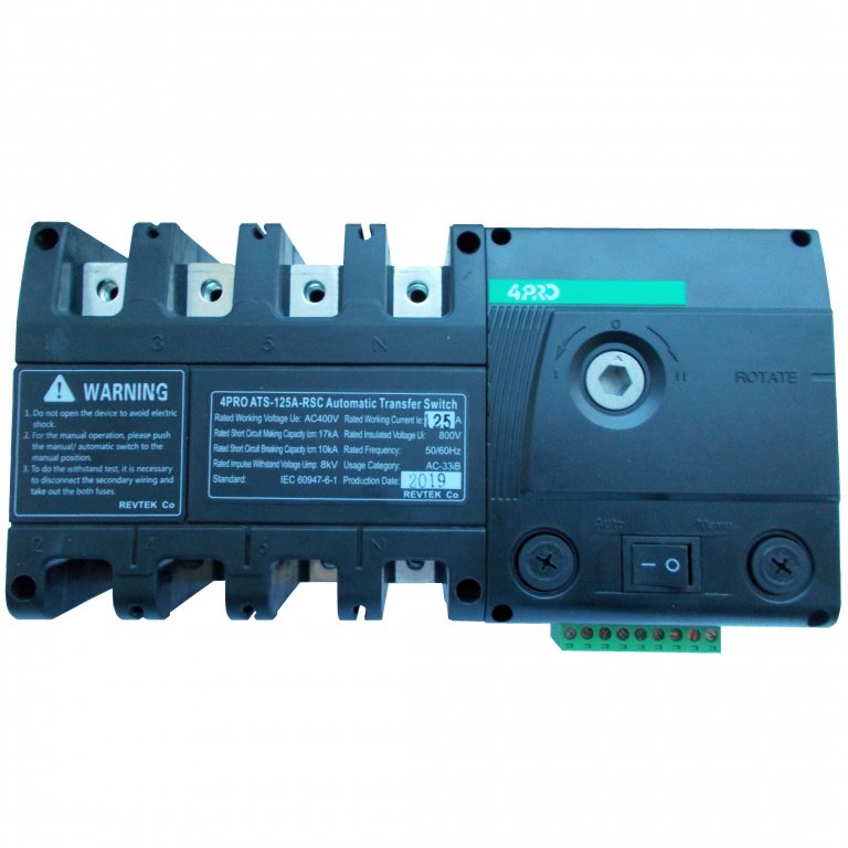 4PRO ATS-125A-4P-RSC, 230V/50Hz Пристрій автоматичного введення резервного електропостачання